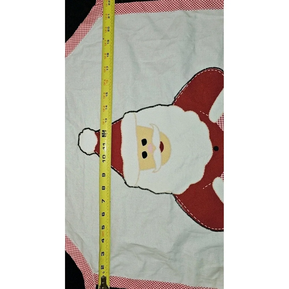 Christmas Santa Claus Holiday Winter Country Kitchen Apron Handmade Decor VTG